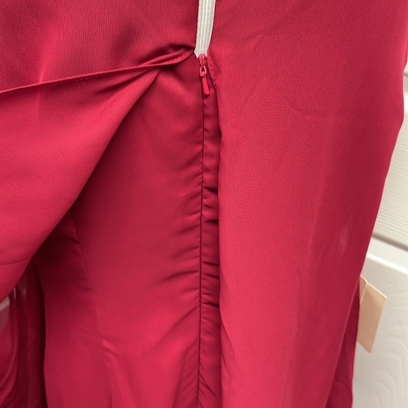 TS Couture Sheath Chiffon Sleeveless Midi Dress Size 14 NWT - Picture 9 of 15